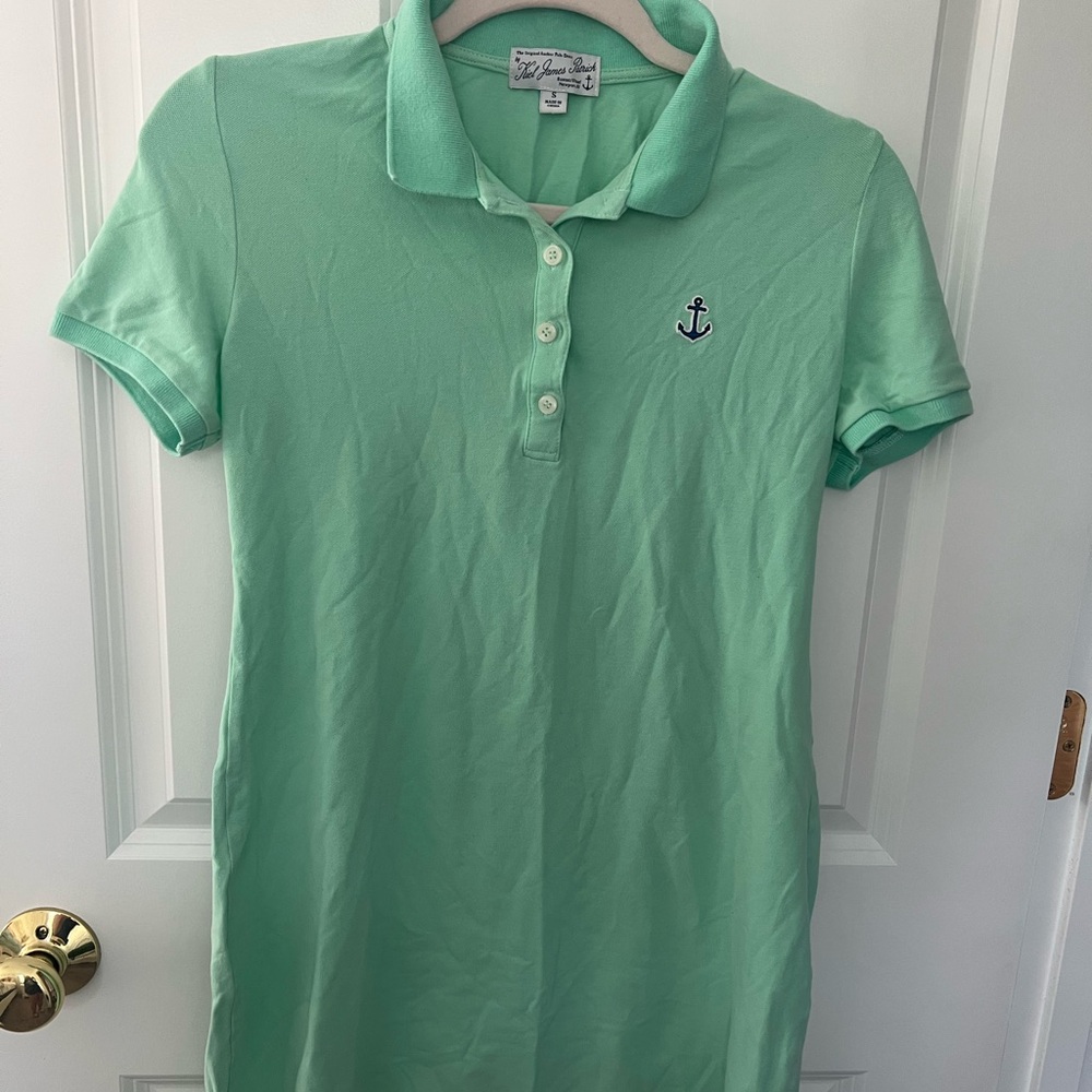 Kiel James Patrick Seafoam Polo Dress with Anchor Emblem